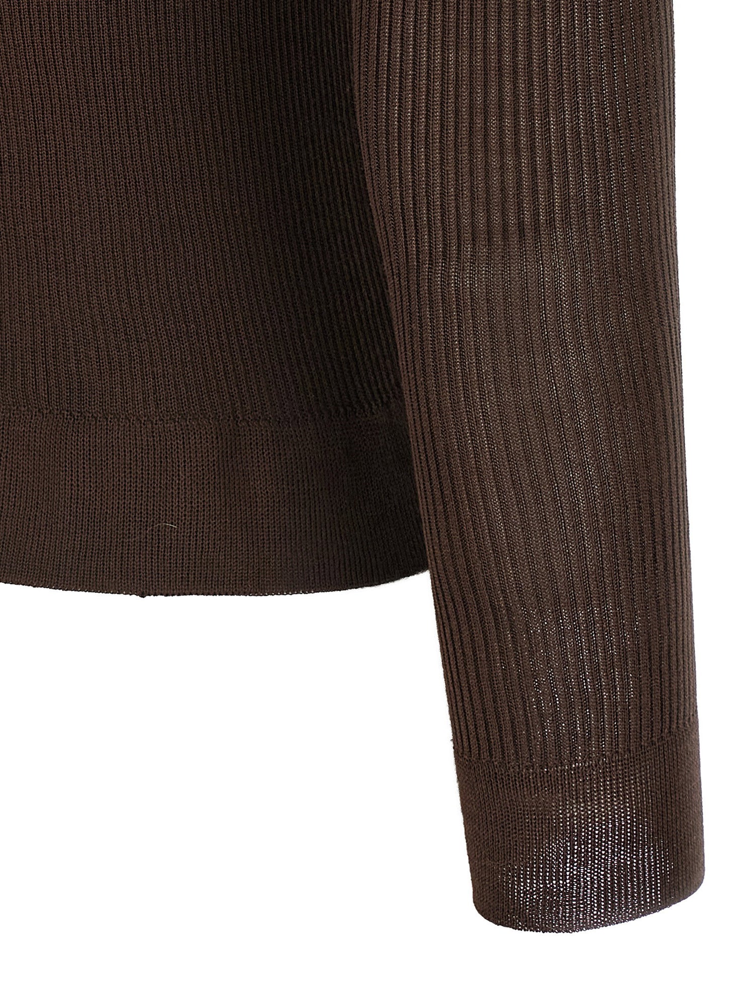 Magda Butrym 20 Silk Sweater Brown