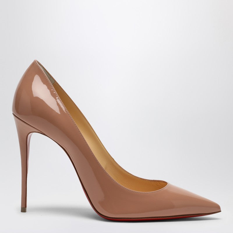 Christian Louboutin Nude Patent Sporty Kate Pointed-Toe Pumps Pink