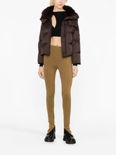 Wardrobe.Nyc High-Waisted Ankle-Zip Leggings Camel camel