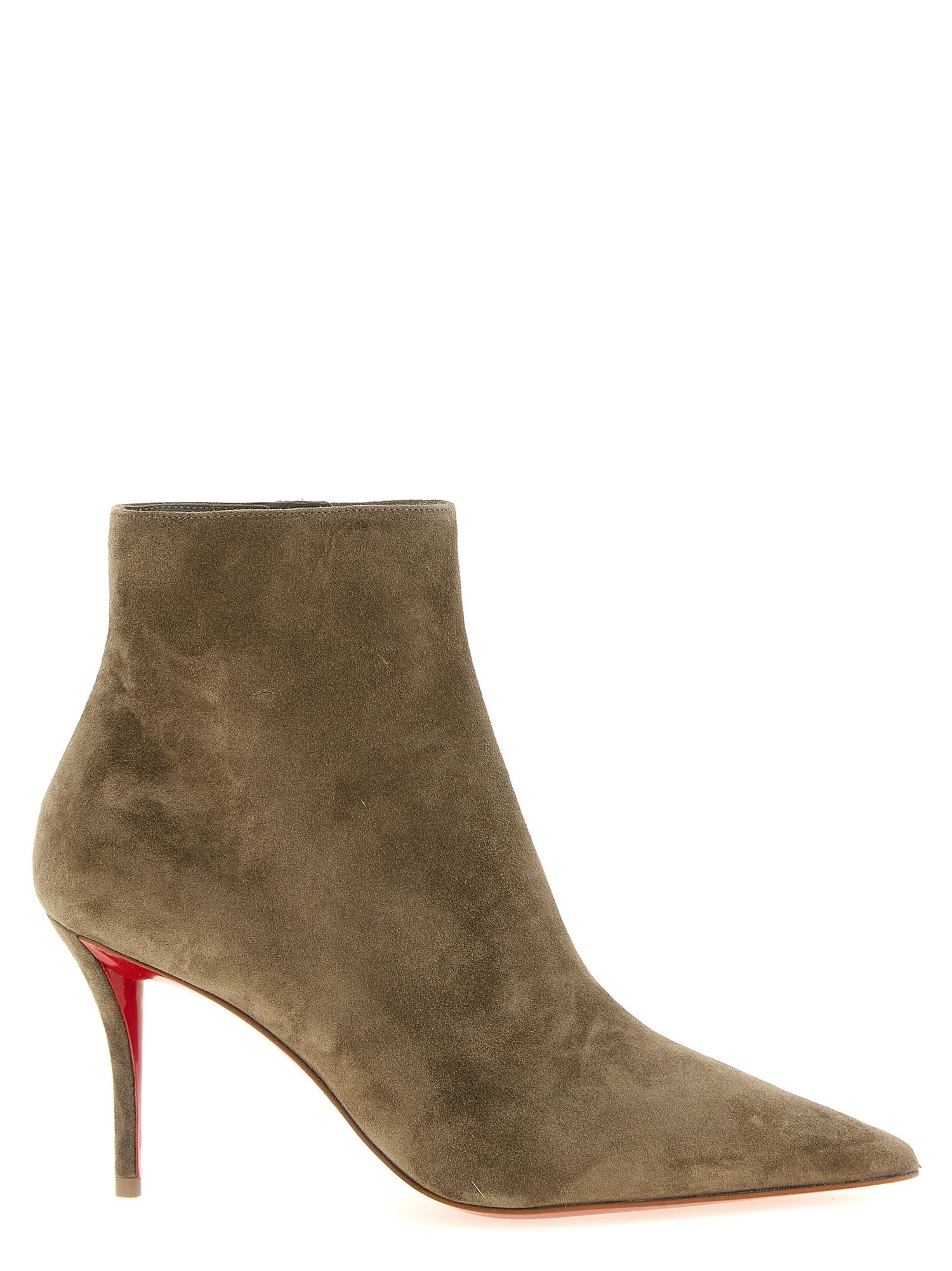 Christian Louboutin Miss Z Booty Ankle Boots Beige