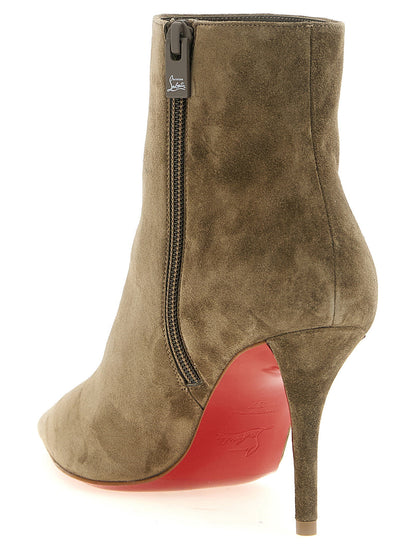 Christian Louboutin Miss Z Booty Ankle Boots Beige