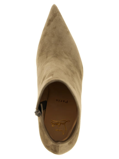 Christian Louboutin Miss Z Booty Ankle Boots Beige