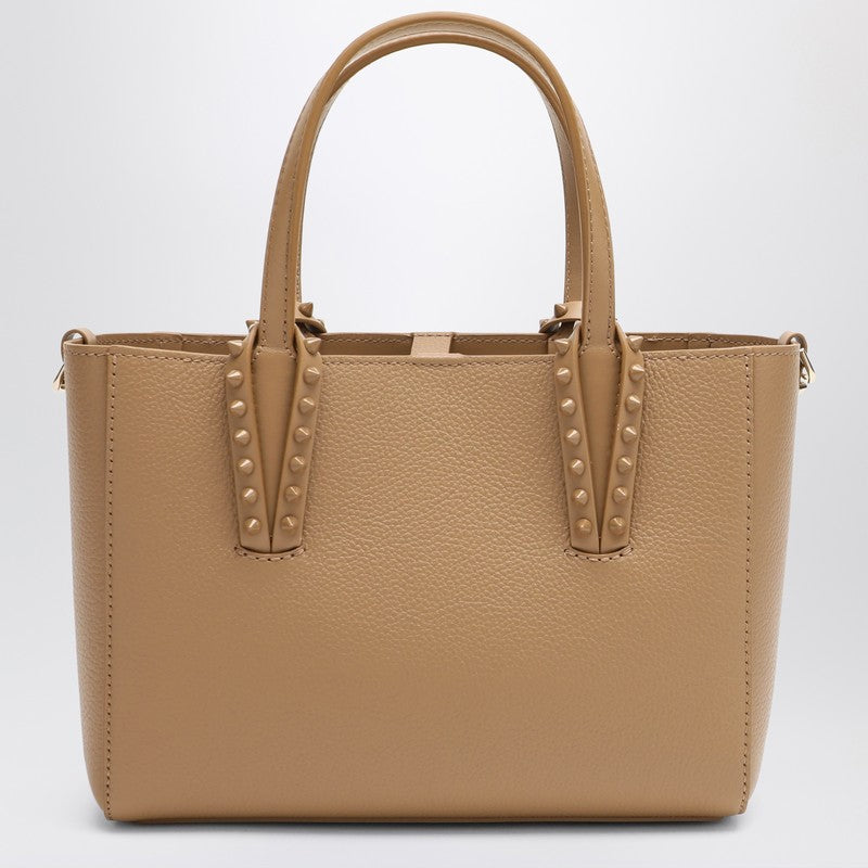 Christian Louboutin Beige Leather Cabata Mini Tote Bag Brown