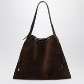 Christian Louboutin Baggy Large Suede Tote Bag Black black