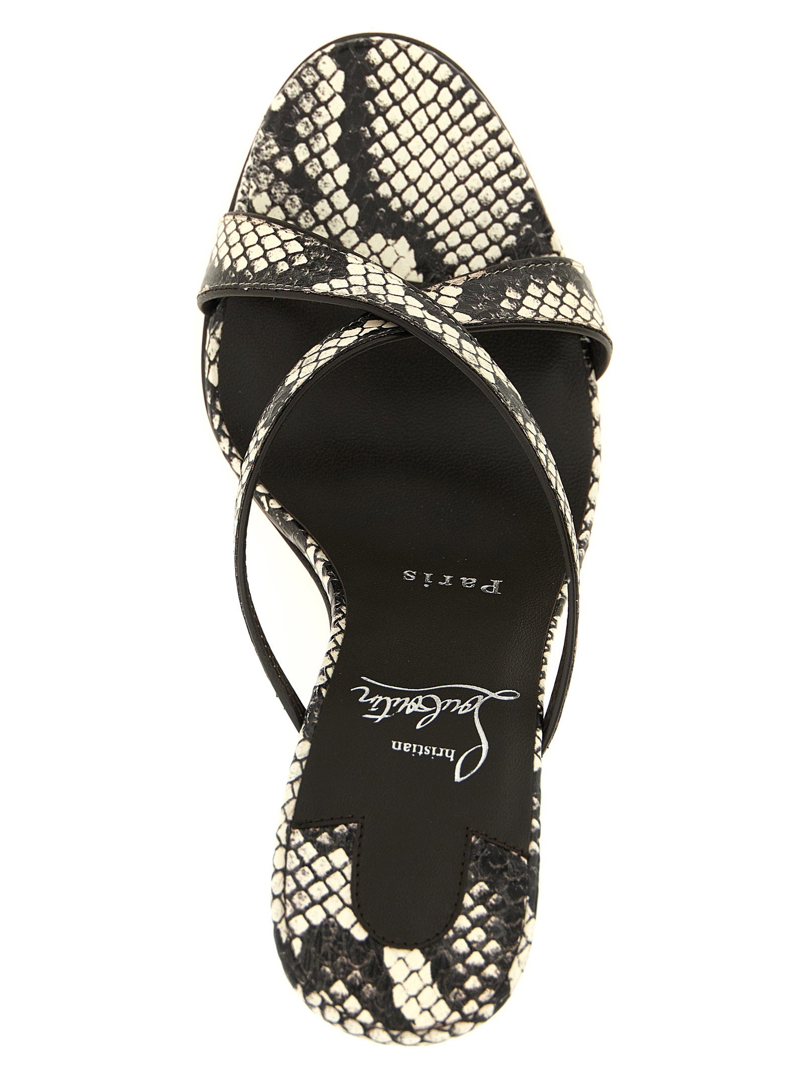 Christian Louboutin Mulazee Cross Sandals Gray