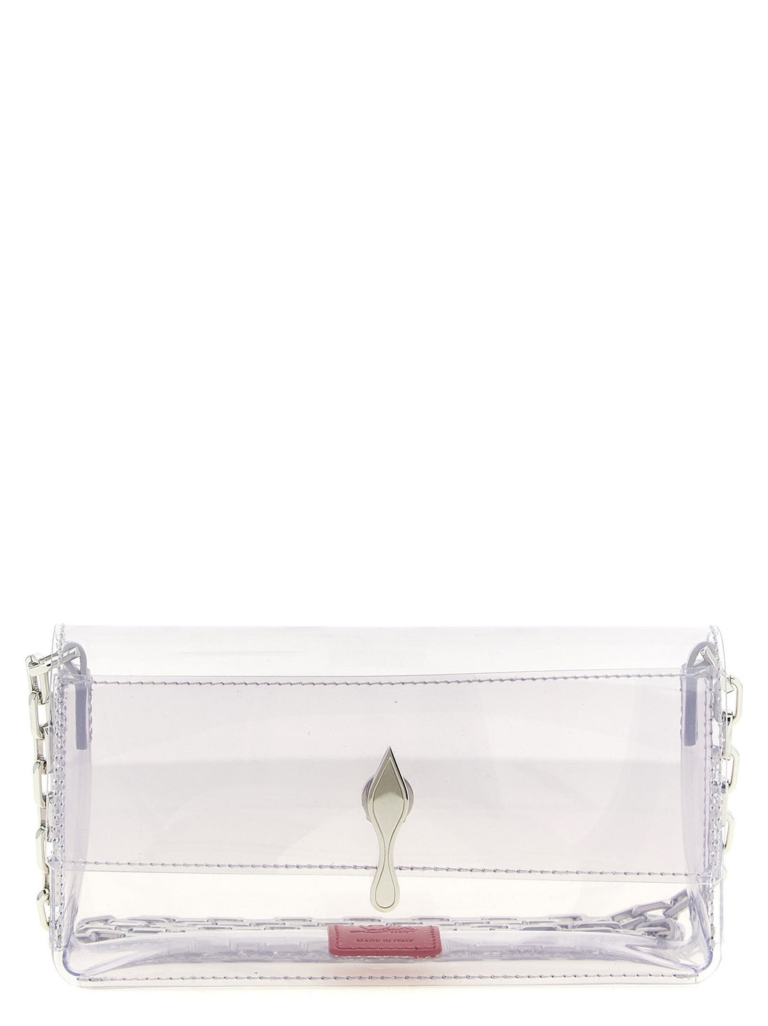 Christian Louboutin Clutch With Bettina Mini Strap Silver