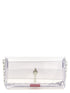 Christian Louboutin Clutch With Bettina Mini Strap Silver