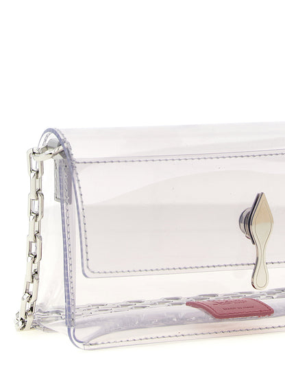 Christian Louboutin Clutch With Bettina Mini Strap Silver