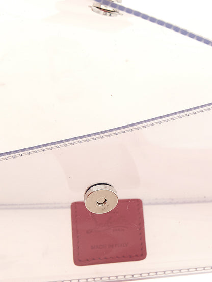 Christian Louboutin Clutch With Bettina Mini Strap Silver