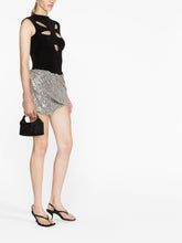 The Attico sequin-embellished mini skirt Silver