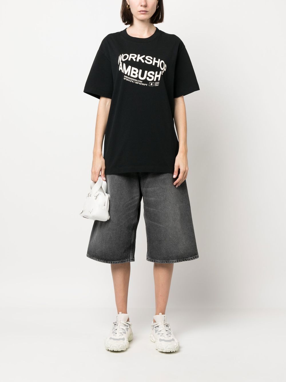 Ambush Logo-Print Cotton T-Shirt Black black