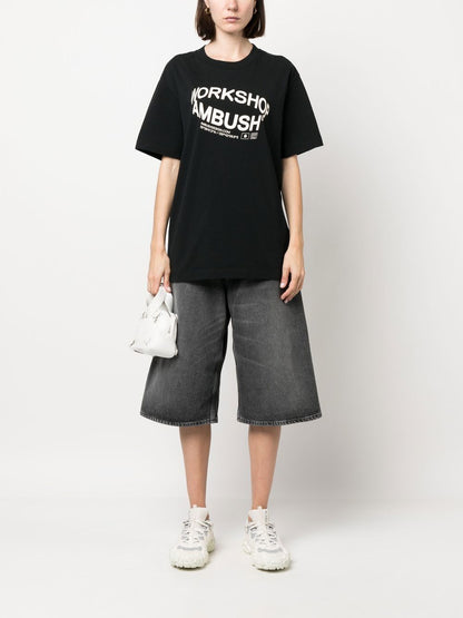 Ambush Logo-Print Cotton T-Shirt Black black