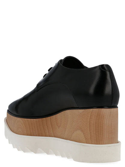 Stella Mccartney Elyse’ Lace Up Wedges Black