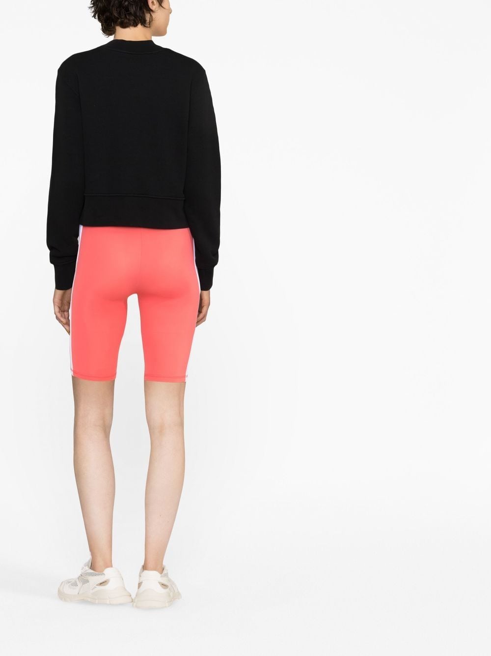 Palm Angels Logo-Print Organic Cotton Sweatshirt Black