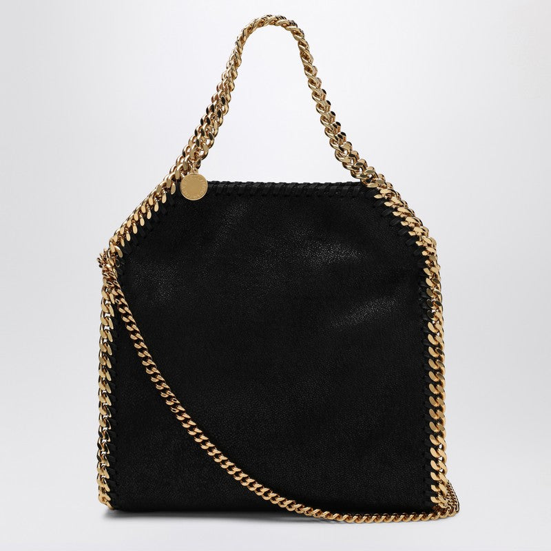 Stella McCartney Falabella Mini Black Tote Bag with Gold Chain Black