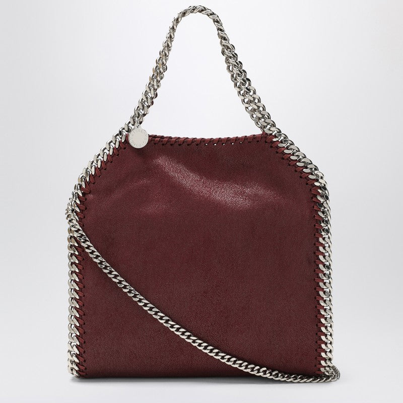 Stella McCartney Falabella Mini Tote Bag in Burgundy Faux Leather