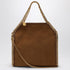 Stella McCartney Mini Falabella Brandy Brown Tote Bag with Light Gold Chain brown