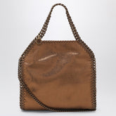 Stella McCartney Falabella Mini Metallic Tote Bag Bronze Beige