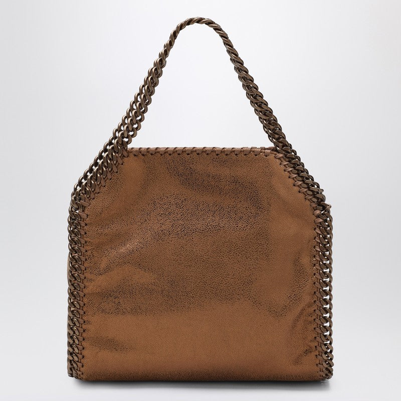 Stella McCartney Falabella Mini Metallic Tote Bag Bronze Beige