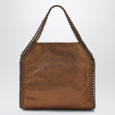 Stella McCartney Falabella Mini Metallic Tote Bag Bronze Beige
