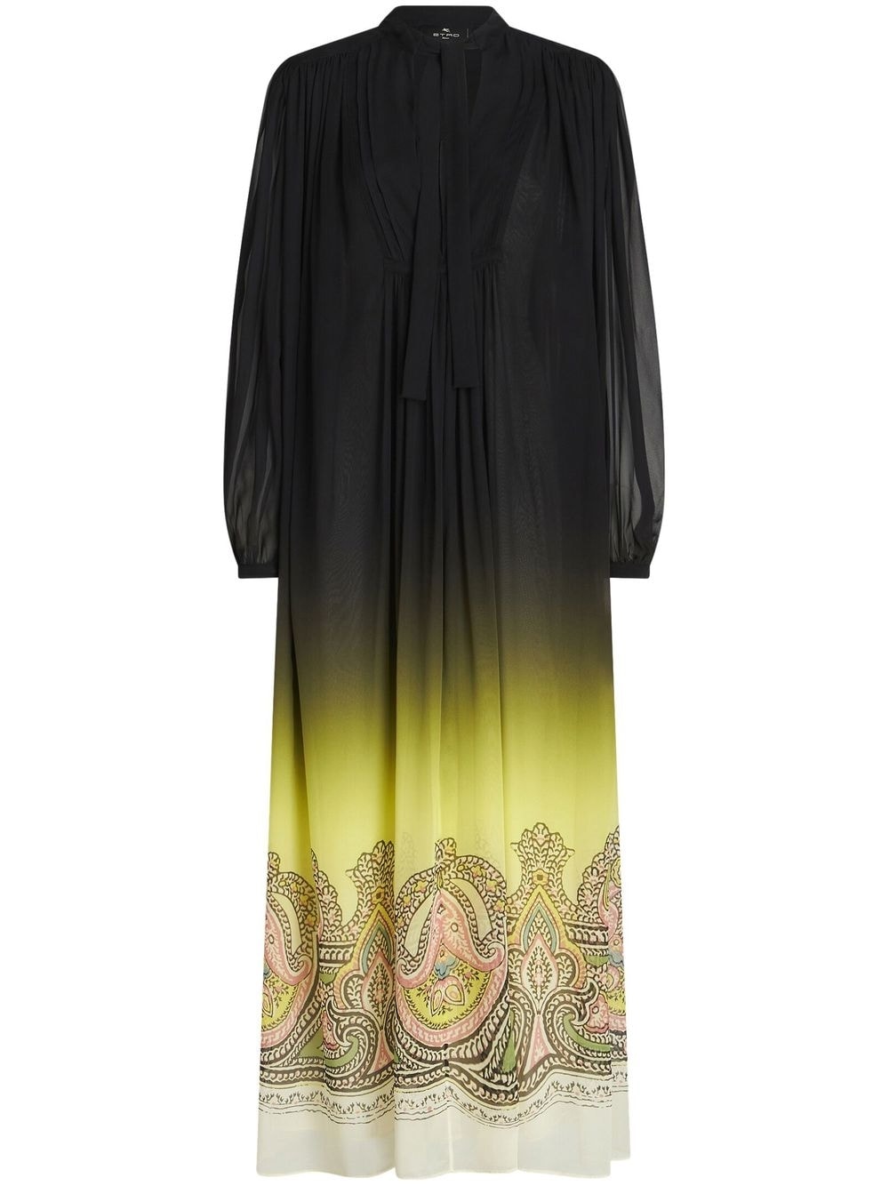 Etro Gradient effect paisley-print silk maxi dress