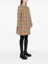 Burberry Checked Cotton Plaid  trench coat Beige