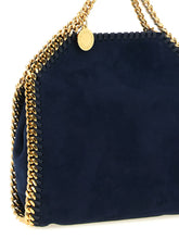 Stella Mccartney Falabella Mini Suede Shoulder Bag Blue