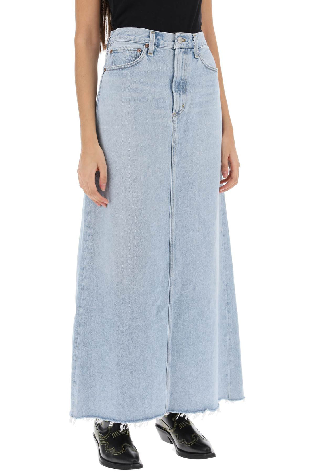 Hilla maxi skirt in denim