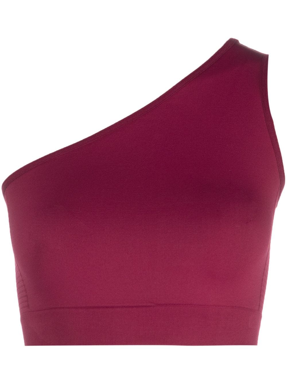 Rick Owens One-Shoulder Cropped Stretch Top Fuchsia