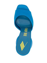 The Attico Luz 105 Satin Mules Clear Blue