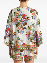 Etro Floral-Print Striped Cotton-Silk Blouse White white
