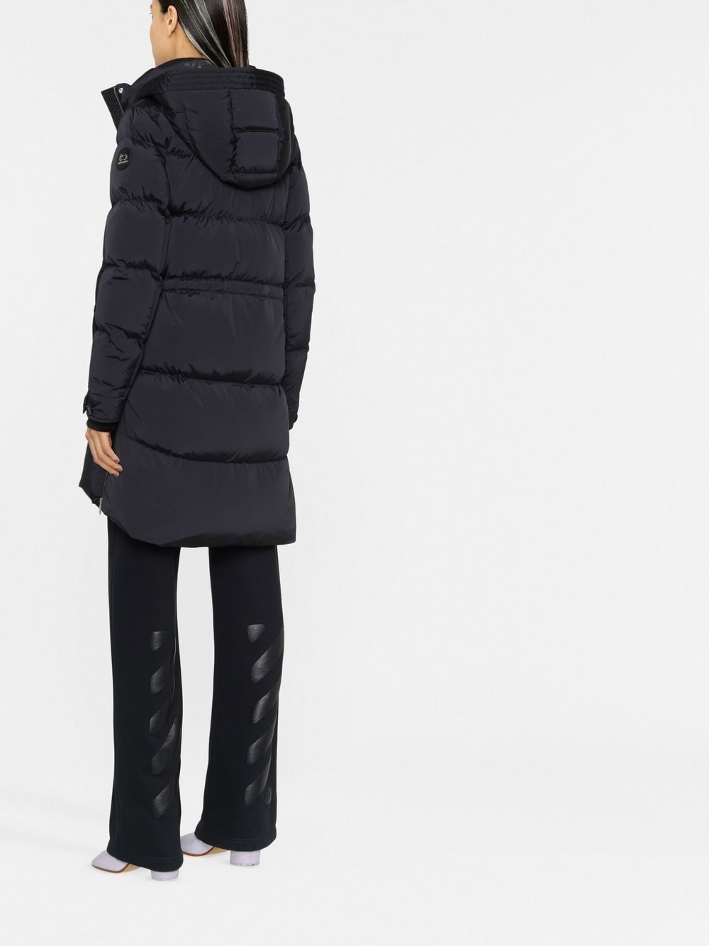 Hooded down coat