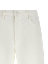 Mother The Whole Lot Zip Twist Fray Bermuda Shorts White