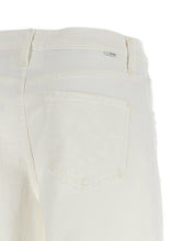 Mother The Whole Lot Zip Twist Fray Bermuda Shorts White