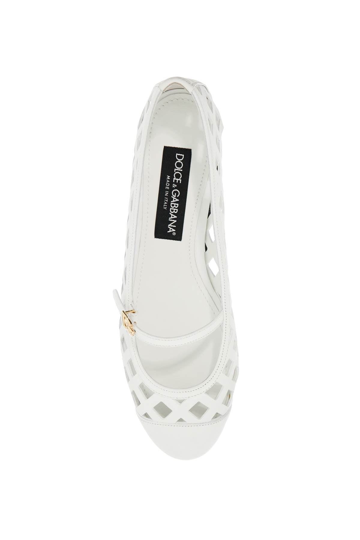 D&amp;G perforated calfskin ballet flats