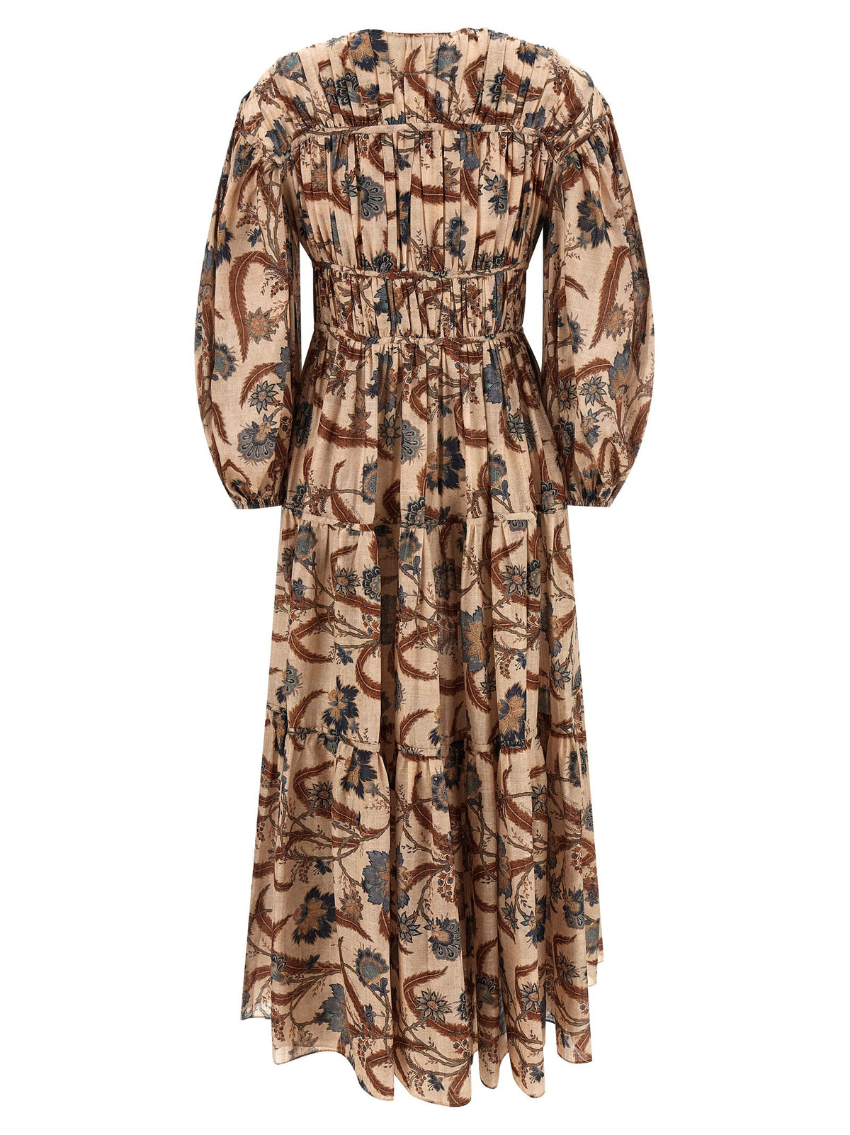 Zimmermann Ascension Tie Billow Maxi Dress Multicolor