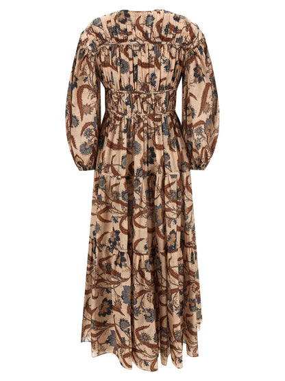 Zimmermann Ascension Tie Billow Maxi Dress Multicolor