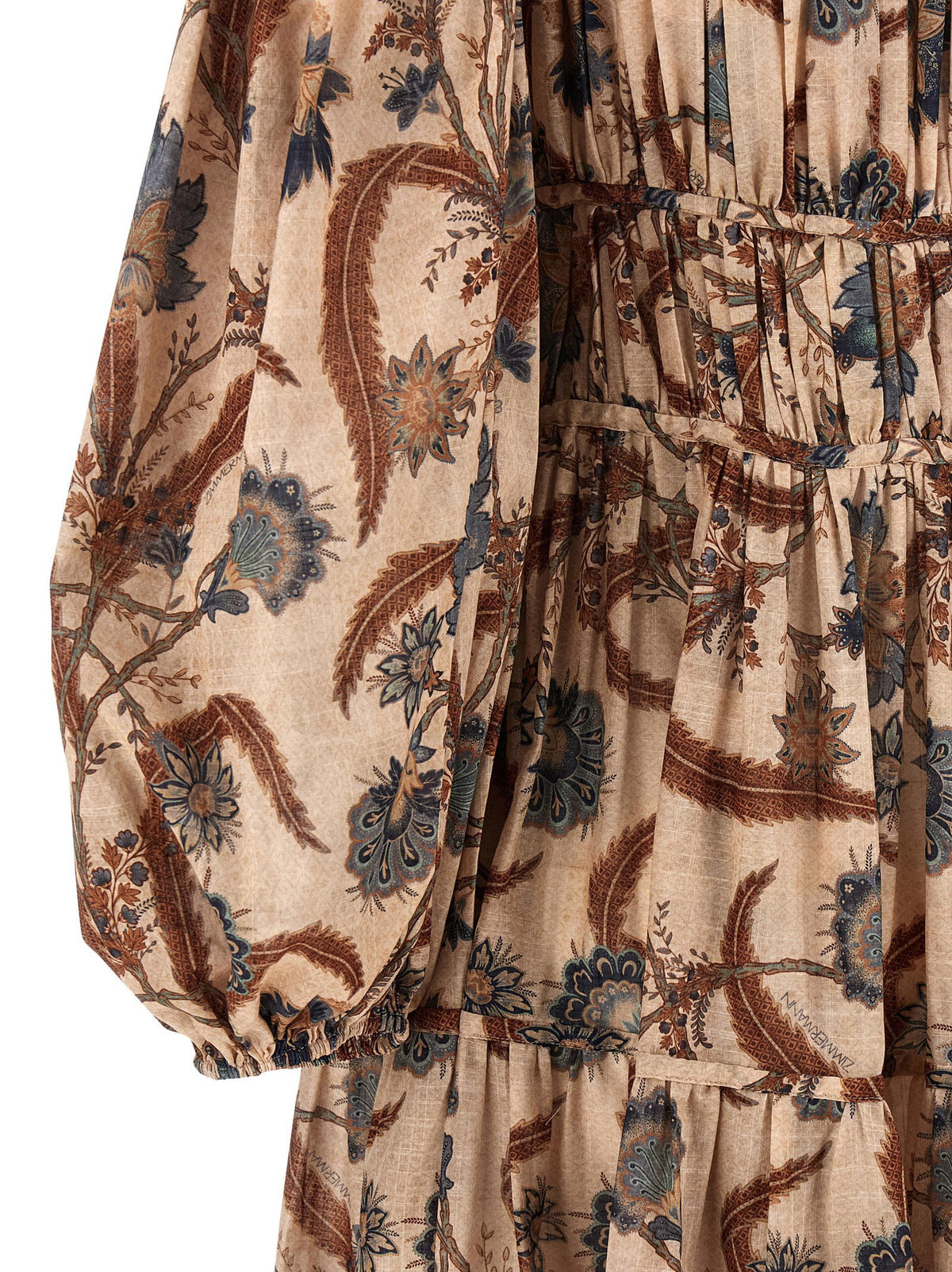 Zimmermann Ascension Tie Billow Maxi Dress Multicolor