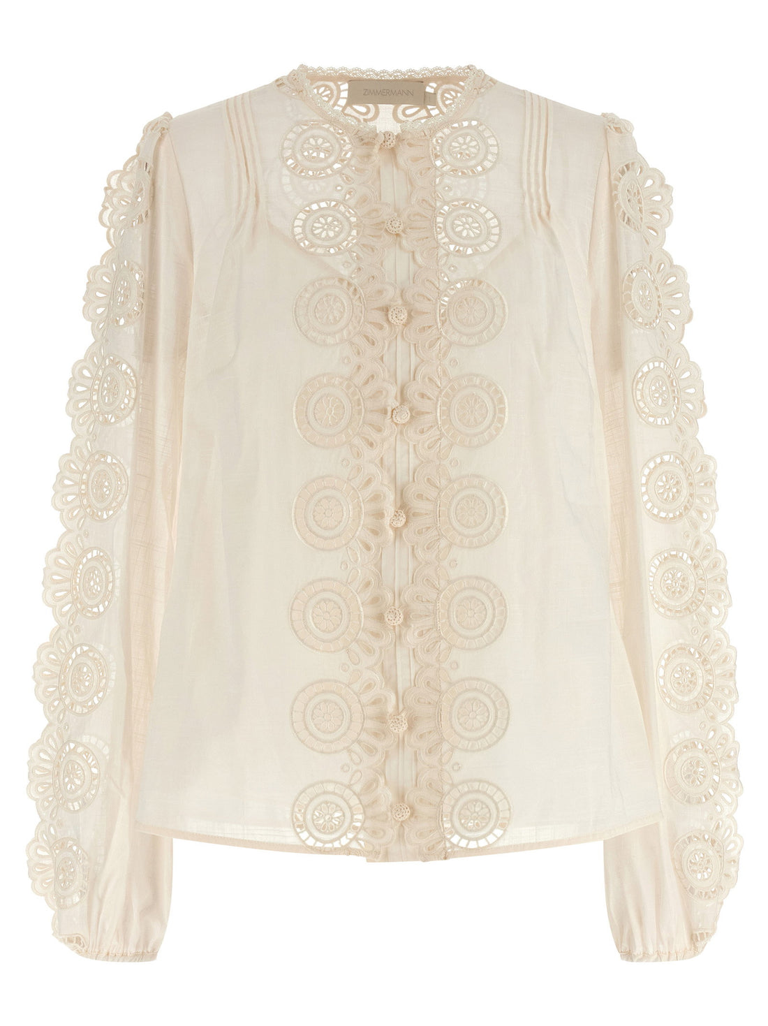 Zimmermann Lucky Embroidered Blouse White