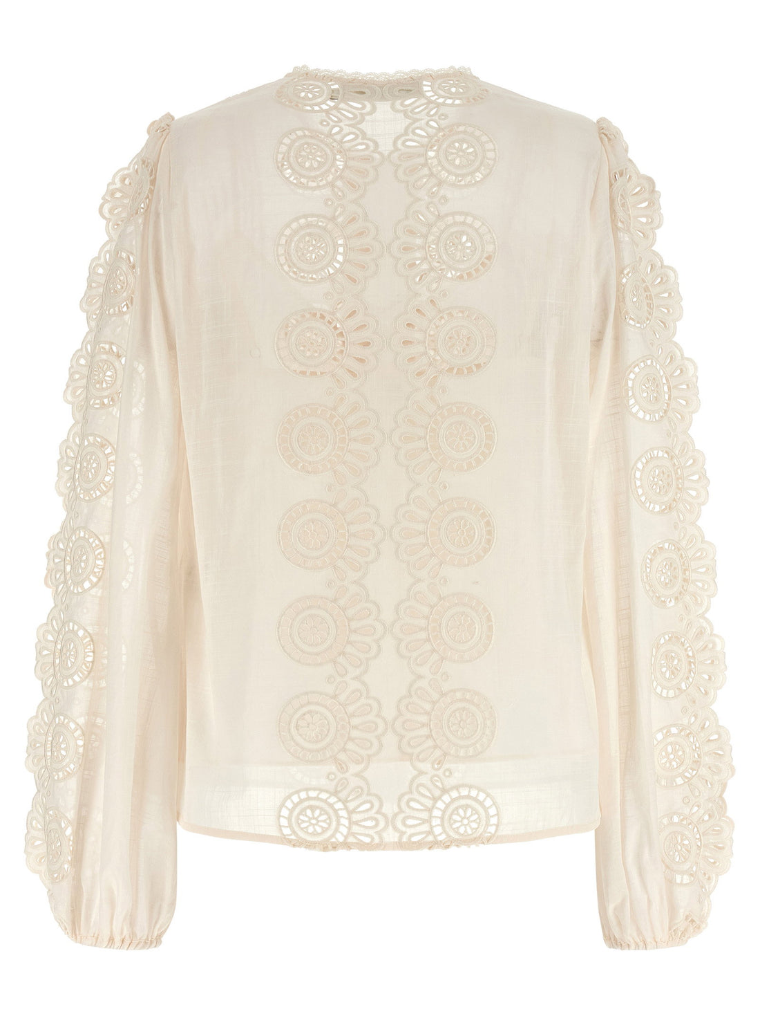 Zimmermann Lucky Embroidered Blouse White