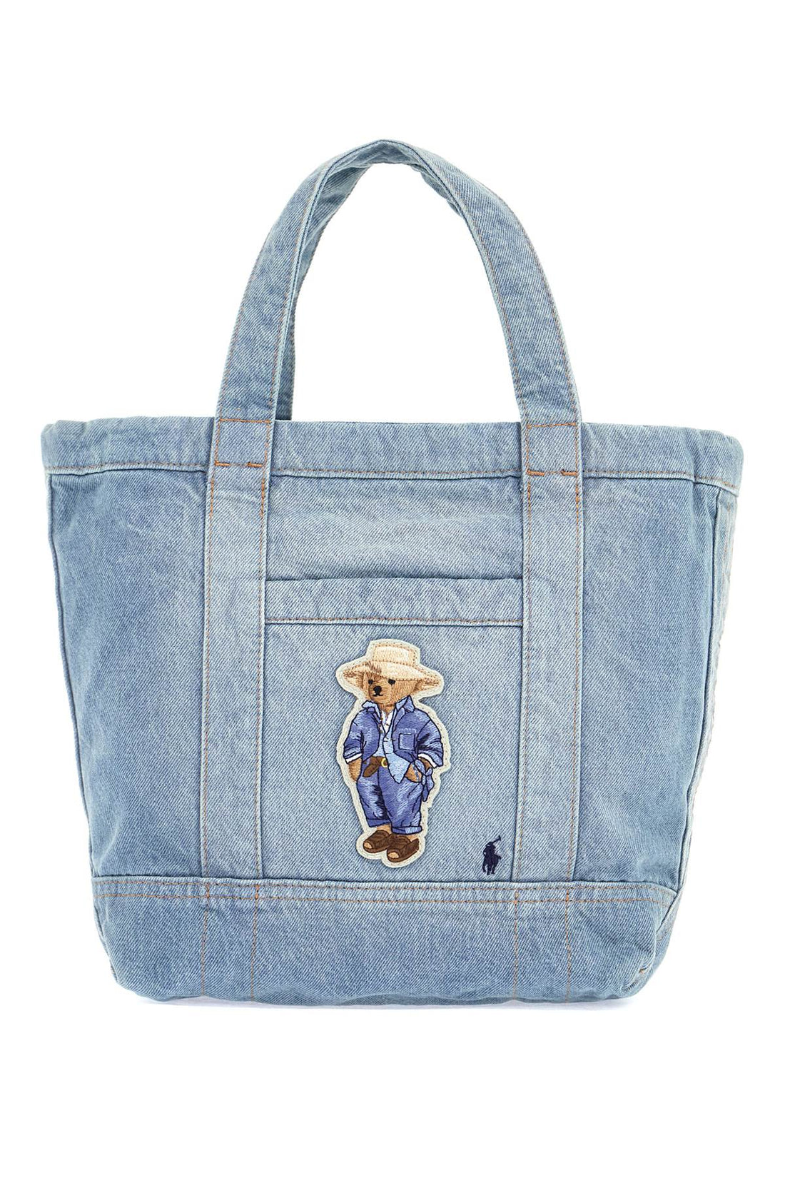 Small polo bear tote bag