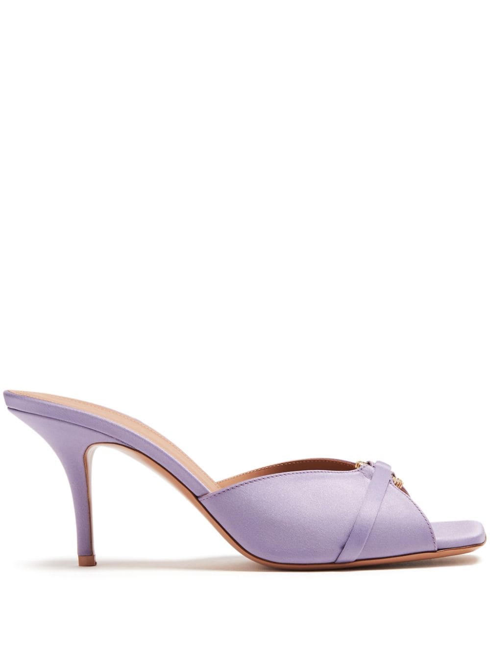 Malone Souliers Crystal-Embellished Satin High-Heel Sandals Lilac Lilac