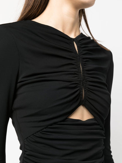 Roland Mouret Pre Off-Shoulder Wool and Silk-Blend Midi Tube Dress Black Black