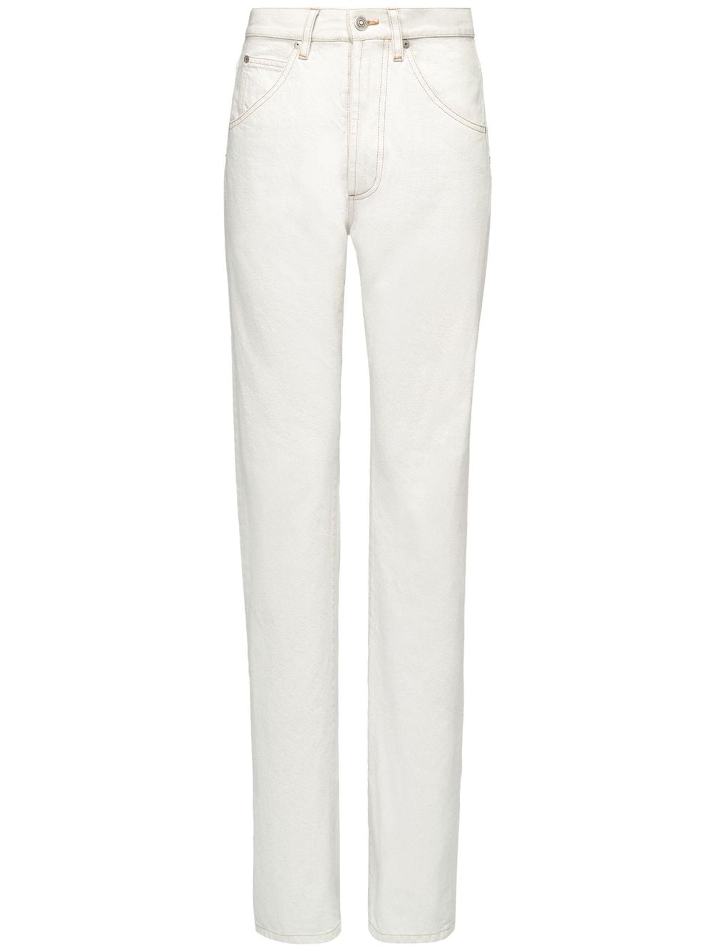 Maison Margiela High-Waisted Straight-Leg Jeans Cream cream
