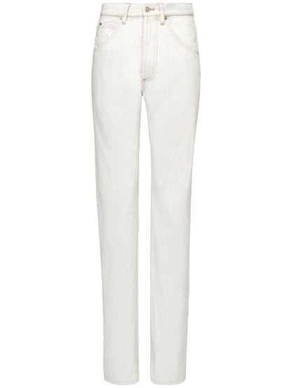 Maison Margiela High-Waisted Straight-Leg Jeans Cream cream