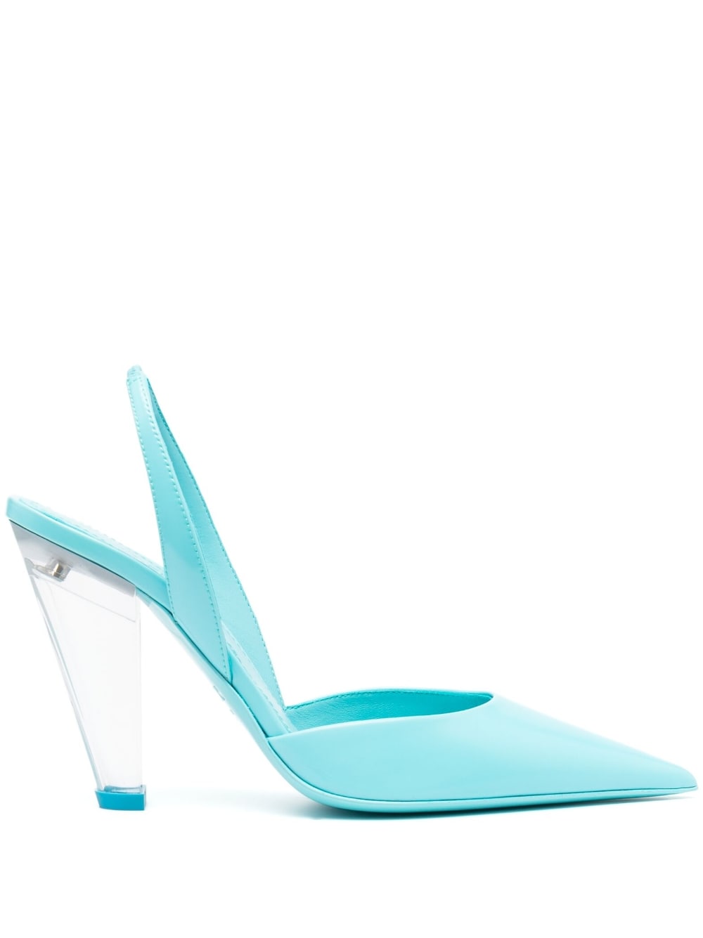 Slingback With Heel Clear Blue