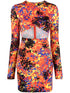 Dsquared2 Cut-Out Mini Multicolour Dress MultiColour