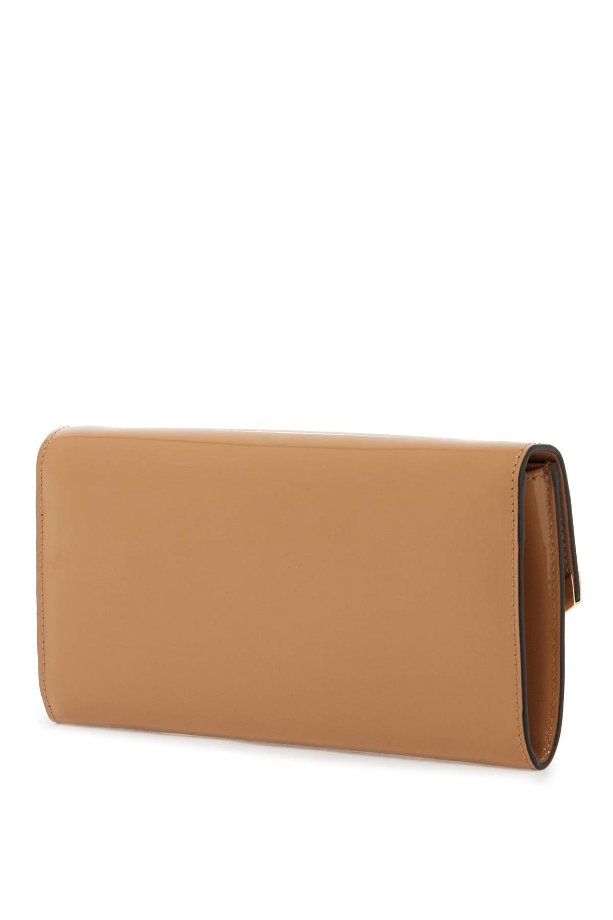 Patent leather emmie clutch