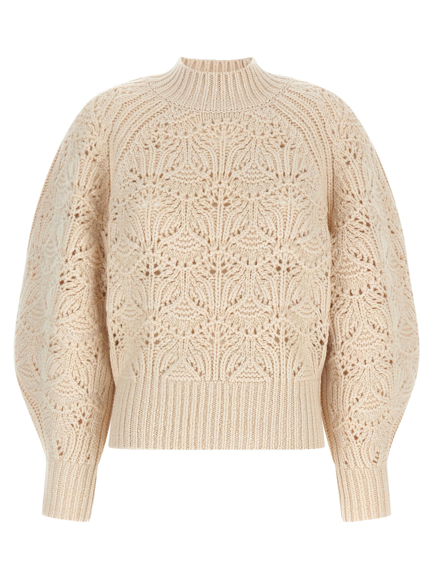 Zimmermann Hypnotic Cable Knit Sweater Beige