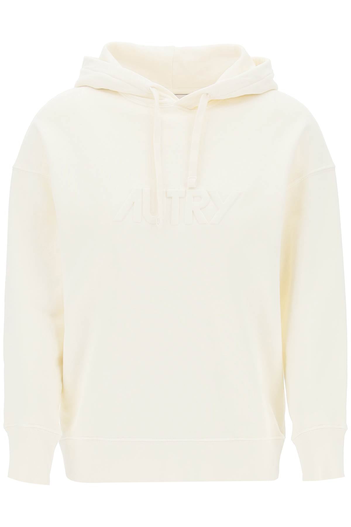 Embossed logo hoodie